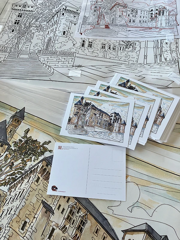 Les cartes postales du château des Ducs de Savoie.