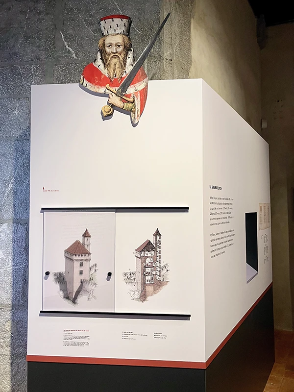 Photographie de l’exposition permanente de la Chambre des Comptes au château de Chambéry.